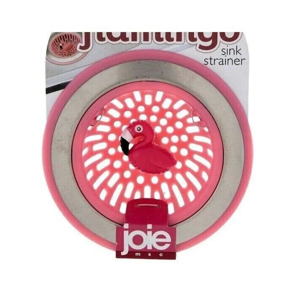 Joie Pink Flamingo Sink Strainer Stainless Steel BPA Free Plastic Kitchen Gift